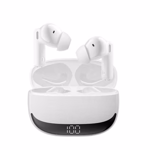 BWOO Bluetooth kõrvaklapid BW40 TWS ANC with LCD display valge