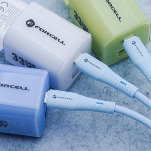 Kaabel USB C to Lightning Forcell F-Energy PD 3A 27W Silikoon 1 m C346 sinine