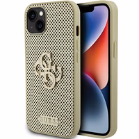 Guess Perforated 4G Glitter ümbris jaoks iPhone 15 - kuldne