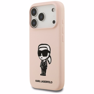 KARL LAGERFELD ümbris jaoks IPHONE 17 Pro Max compatible with MagSafe KLHMP17XSKIGROP (Silicone W/ KL Sketch & Logo) roosa