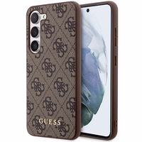 Guess GUHCS23SG4GFBR S23 S911 brown/brown hard ümbris 4G Metal kuldne Logo