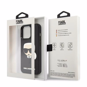 Karl Lagerfeld KLHCP14LKH3DBK iPhone 14 Pro 6.1 "must / must hardcase 3D Rubber Karl`s Head