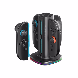 AmazingThing Thunder Pro PlayDock laadija Nintendo Switch 2 kontrolleritele - must