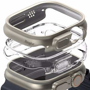 Ringke Slim 2-pack Case for Apple Watch Ultra 1/2 (49mm) - Clear & Titanium