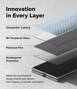 Ringke Easy Slide Privacy 360 2 privaatsusfiltriga kaitseklaasi komplekt mudelile Samsung Galaxy Z Fold 8 Ultra