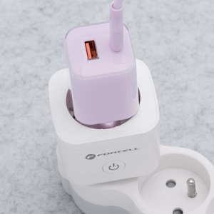 FORCELL F-ENERGY EU02 Smart Plug 230V with WiFi, programmer and Tuya/Amazon Alexa support - valge