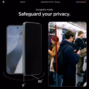 Spigen Glas.tR EZ Fit Pro HD 2 privaatsusfunktsiooniga karastatud klaasi komplekt mudelitele Google Pixel 10 / 11