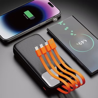 Dudao K6Pro universaalne 10000mAh energiapank USB-kaabliga, USB Type C, Lightning Black (K6Pro-must)