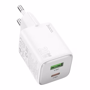 Phone Laadija Hoco USB A + USB C QC3.0 PD 3A 20W N41 valge