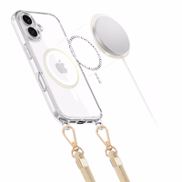 Tech-Protect FlexAir Chain MagSafe iPhone 16 Ümbris - Clear + 2 Lanyards (must & Taupe)