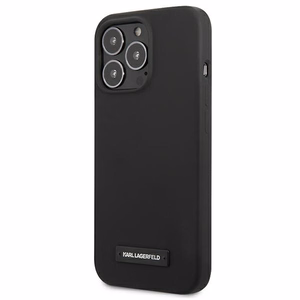 Karl Lagerfeldi silikoonist plaadikott iPhone 13 Pro Max'ile - must