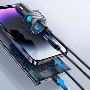 Autolaadija Joyroom „JR-CCN01" must 60W (PD20W / USB-C) LED-valgusega
