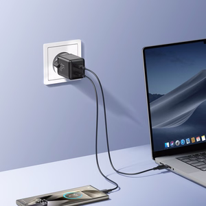 Joyroom JR-TCG17 seinaklaadija, 45 W, 2 × USB-C (EU-pistik), must