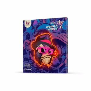 Neon ART LED GANGSTA MONKEY multicolor FLA03 Forever Light