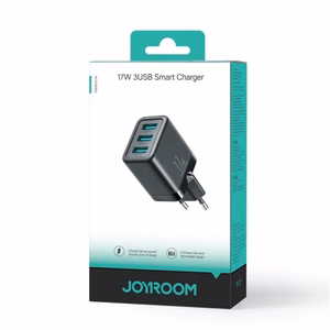 Laadija Joyroom JR-TCN02 must 17W (3xUSB)