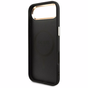 GUESS ümbris jaoks IPHONE 17 Air compatible with MagSafe GUHMP17MP4GTDGMK (4G PU W/ Triangle Logo) kuldne must