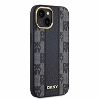 DKNY Leather Checkered Mono Pattern MagSafe Ümbris jaoks iPhone 15/14/13 - Must