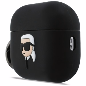 Karl Lagerfeld Silicone Karl Head 3D Ümbris jaoks AirPods Pro 3 - must