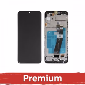 LCD Ekraan Ühildub Samsung A037G A03s Must koos Frame OEM