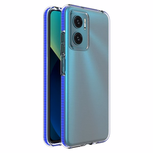 Spring Case гелевый чехол с цветной рамкой для Xiaomi Redmi 10 тёмно-синий