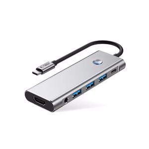 Tech-Protect HB04 HUB Adapter 9in1 USB-C + USB2.0 + USB3.0 + HDMI 4K 60Hz + SD / TF + PD100W + AV3.5 - hall