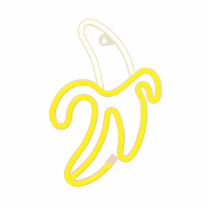 Neon LED Light BANANA valge kollane Bat + USB FLNE10 Forever Light