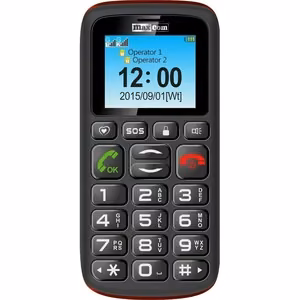 Maxcom MM 428 L GSM mobiiltelefon, must ja punane