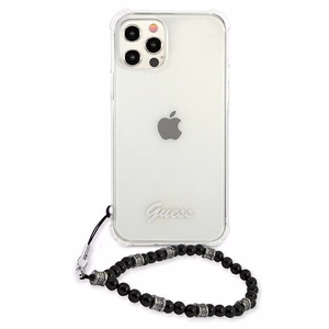 Guess GUHCP12LKPSBK iPhone 12 Pro Max 6.7" Läbipaistev kõvakaane Black Pearl