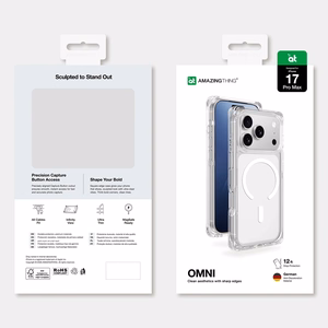 AmazingThing Omni Ümbris jaoks iPhone 17 Pro MagSafe Compatible - Läbipaistev