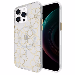 Case-Mate Floral Gems MagSafe ümbris seadmele iPhone 15 Pro Max, kuldne