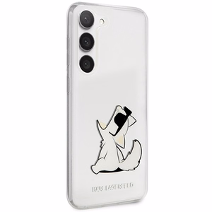 Karl Lagerfeld KLHCS23MCFNRC S23+ S916 прозрачный жёсткий чехол Choupette Fun