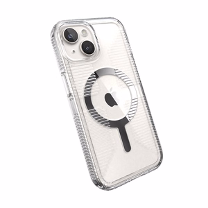 Speck GemShell Grip MagSafe ümbris seadmele iPhone 17e / 16e / 15 / 14 / 13, läbipaistev, kroomviimistlusega