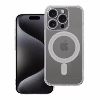 CLEAR MAG ÜMBRIS with camera protection compatible with MagSafe jaoks IPHONE 15 PRO läbipaistev