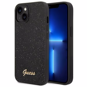 Guess Glitter Script ümbris iPhone 14 Plus'ile - must
