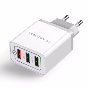 Charger Wozinsky "WWC-01" White (3xUSB / 30W)