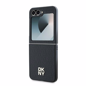 DKNY Repeat Pattern Stack Logo Ümbris jaoks Samsung Galaxy Z Flip6 - Must