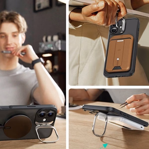 ESR Classic Hybrid Kickstand Halolock MagSafe Ümbris Set + Karastatud klaas jaoks iPhone 16 - must