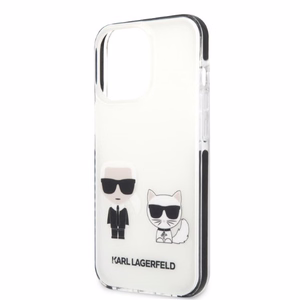 Karl Lagerfeld KLHCP13XTPEKCW iPhone 13 Pro Max 6.7" hardcase valge/valge Karl&Choupette