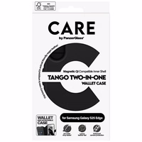 CARE by PanzerGlass Feature Tango 2in1 Wallet Qi Ümbris jaoks Samsung Galaxy S25 Edge - Must
