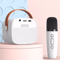 Blavec kantav Bluetooth kõlar WS-07 Karaoke Party 5W 2 mikrofoniga valge