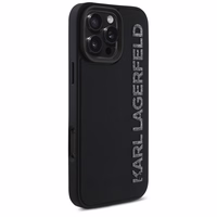 Karl Lagerfeld HC 3D Rubber Elongated Glitter iPhone 16 Pro Ümbris - must