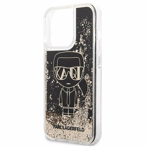 Karl Lagerfeld Liquid Glitter Gatsby чехол для iPhone 13 Pro Max - чёрный