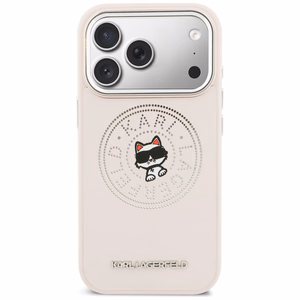 Karl Lagerfeld Point & Choupette Sketch MagSafe Ümbris for iPhone 17 Pro Max - roosa