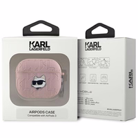 Karl Lagerfeld Monogram Choupette Head ümbris jaoks AirPods 3 - roosa