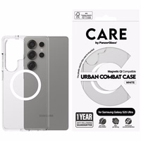 CARE by PanzerGlass Flagship Urban Combat Valge QI Ümbris jaoks Samsung Galaxy S25 Ultra - Läbipaistev