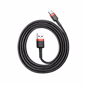 Baseus cable Cafule USB - USB-C 1,0 m 3A punane-must