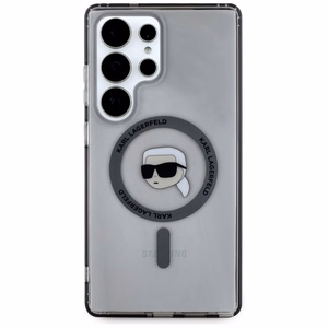 KARL LAGERFELD ümbris jaoks SAMSUNG S25 Ultra KLHMS25LHLSKIK (Magnetic IML Metal K. Heads) must