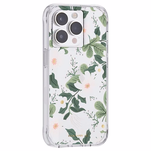 Rifle Paper Clear ümbris seadmele iPhone 14 Pro, Willow mustriga