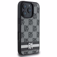 DKNY Checkered Pattern & Printed Stripes Ümbris jaoks iPhone 16 Pro Max - Must