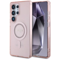 GUESS ümbris jaoks SAMSUNG S25 Ultra GUHMS25LPFTDTEP (Magnetic IML Rhinestones) roosa